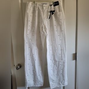 Ashley Mason Premium White Embellished Jeans